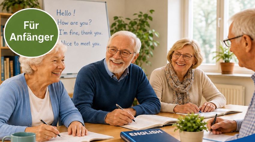 Foto von Senioren am Schreibtisch