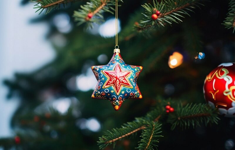 Stern am Weihnachtsbaum